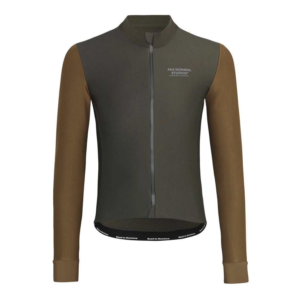 PAS NORMAL STUDIOS Mechanism Thermal Long Sleeve Jersey AW23 - Dark Olive/Army Brown