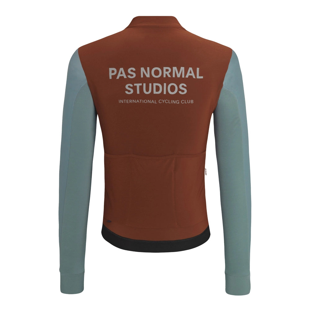 PAS NORMAL STUDIOS Mechanism Thermal Long Sleeve Jersey AW23 - Mahogany/Dusty Teal