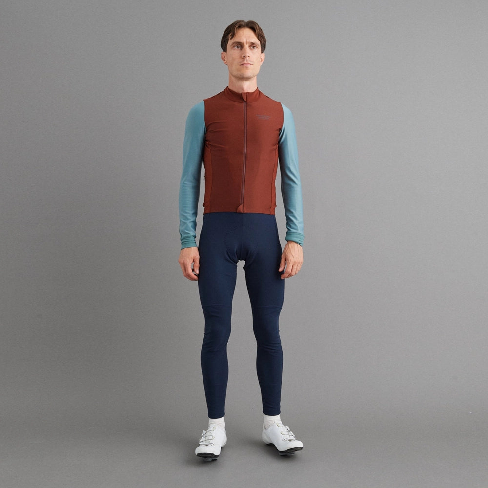 PAS NORMAL STUDIOS Mechanism Thermal Long Sleeve Jersey AW23 - Mahogany/Dusty Teal