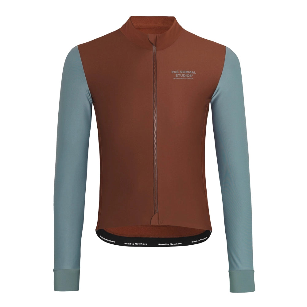 PAS NORMAL STUDIOS Mechanism Thermal Long Sleeve Jersey AW23 - Mahogany/Dusty Teal