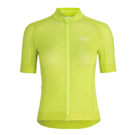 PAS NORMAL STUDIOS Mechanism Women Jersey Bright Lime Default Velodrom Barcelona 