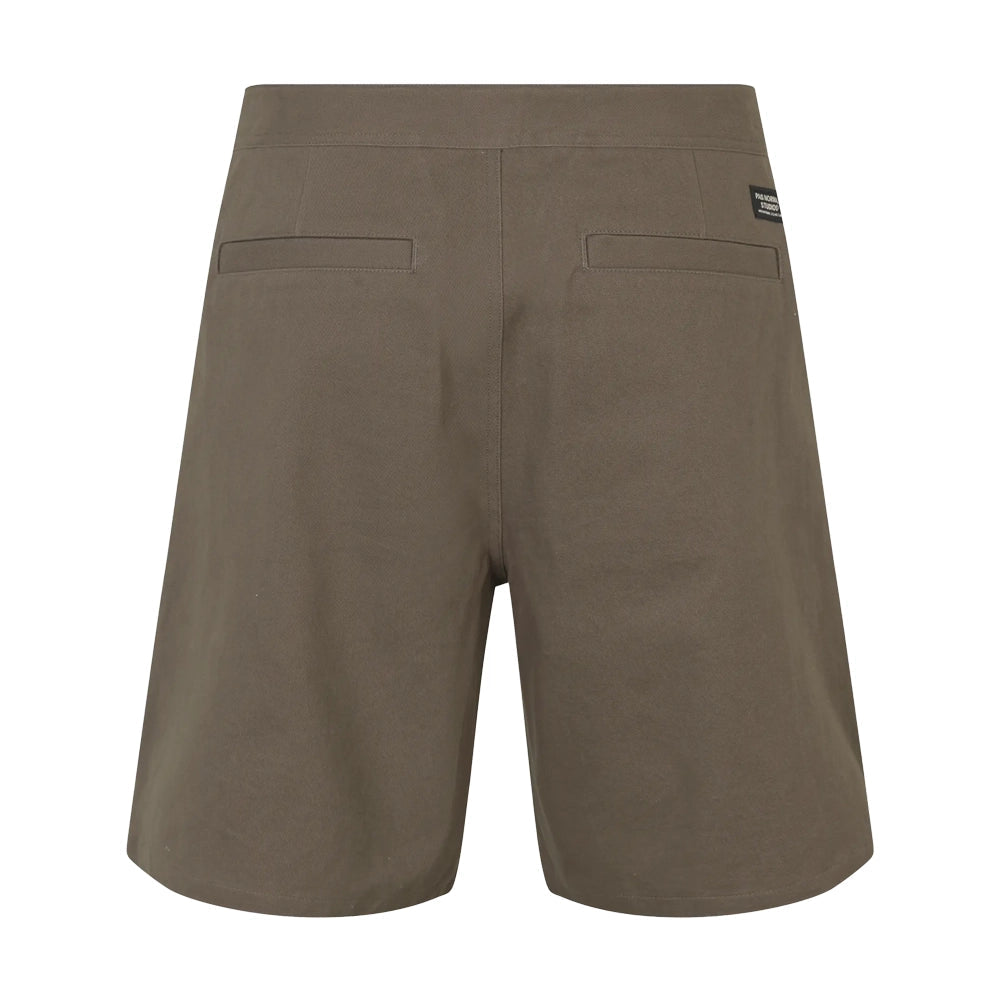 PAS NORMAL STUDIOS Off Race Cotton Twill Shorts - Ash Brown