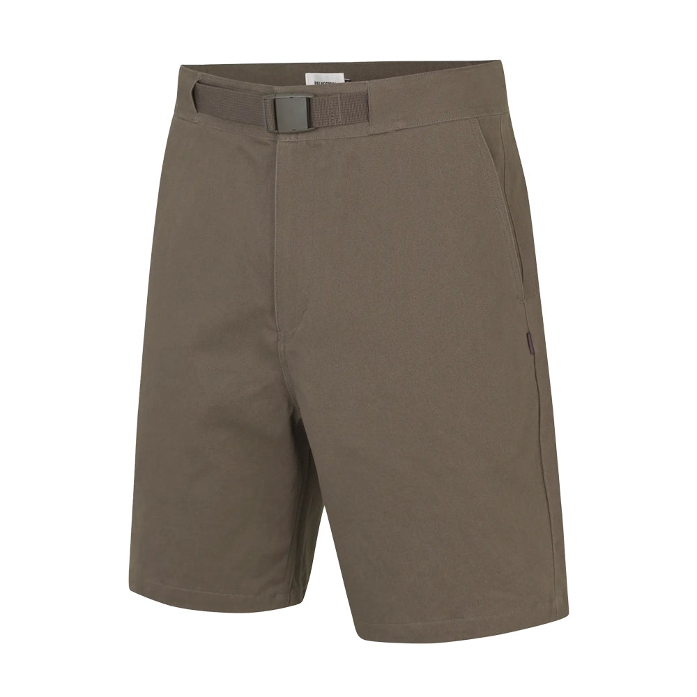 PAS NORMAL STUDIOS Off Race Cotton Twill Shorts - Ash Brown