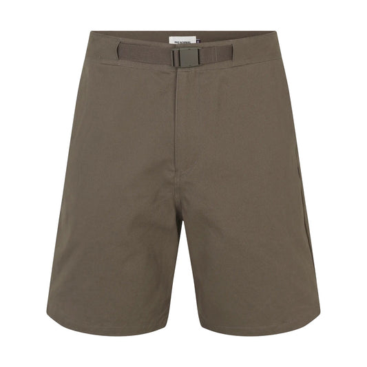 PAS NORMAL STUDIOS Off Race Cotton Twill Shorts - Ash Brown