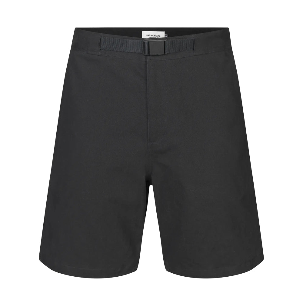 PAS NORMAL STUDIOS Off Race Cotton Twill Shorts - Black