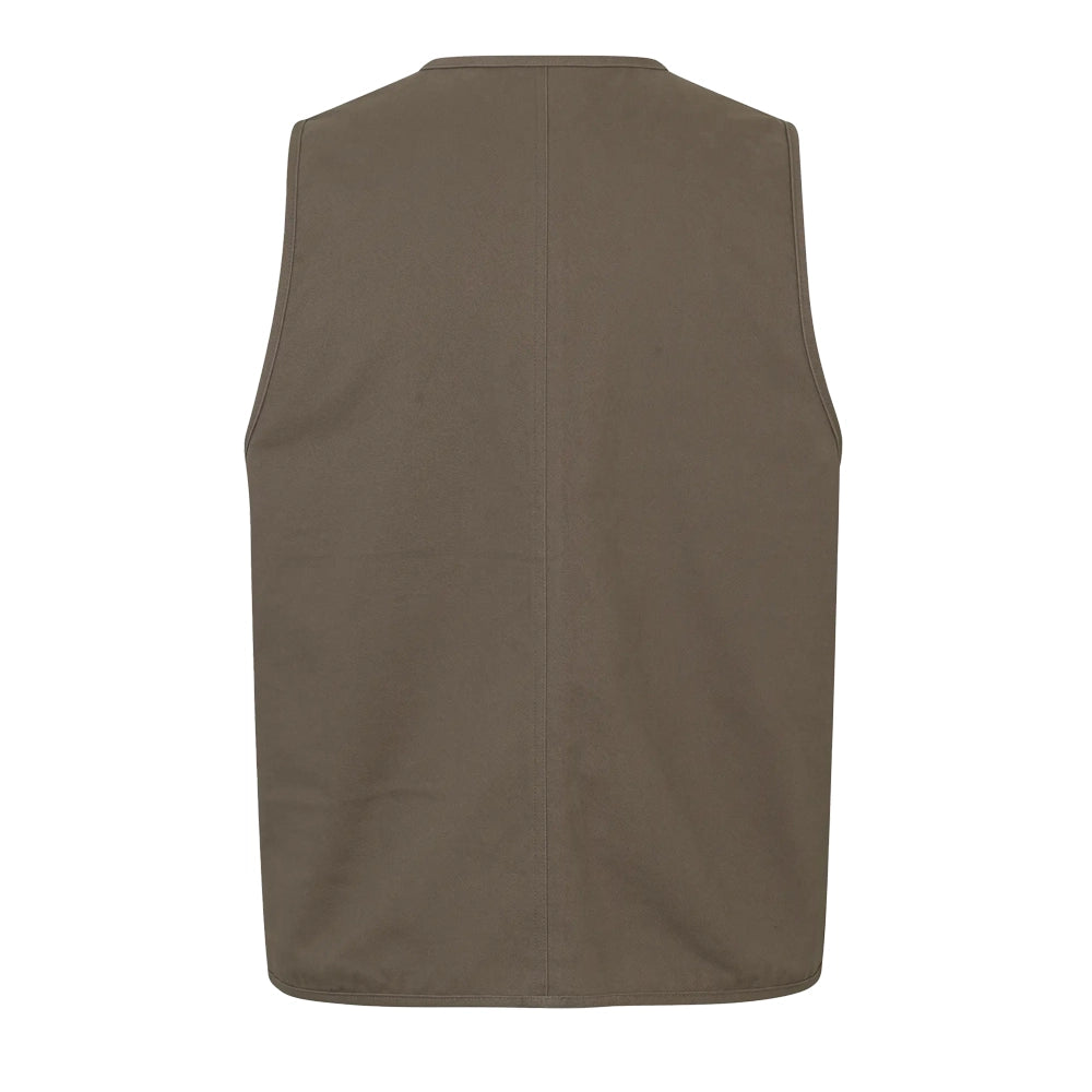 PAS NORMAL STUDIOS Off Race Cotton Twill Vest - Ash Brown