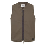 PAS NORMAL STUDIOS Off Race Cotton Twill Vest - Ash Brown