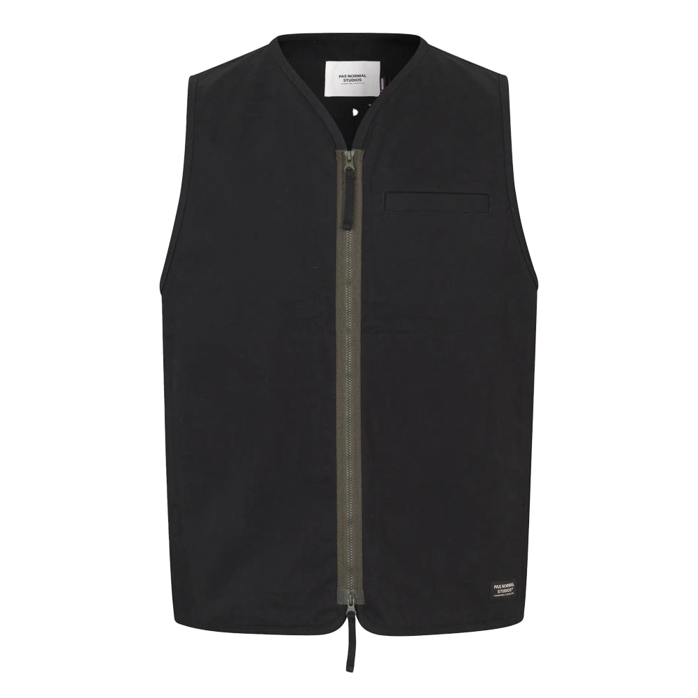 PAS NORMAL STUDIOS Off Race Cotton Twill Vest - Black