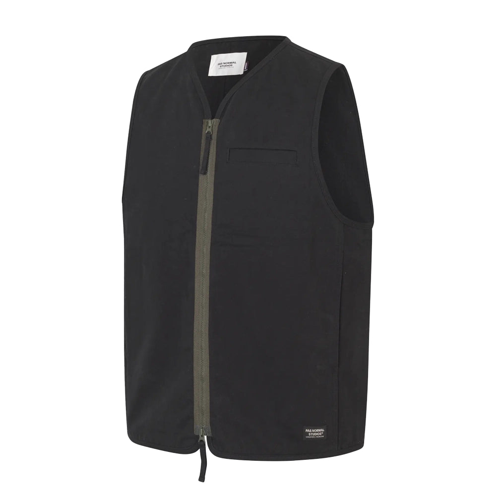 PAS NORMAL STUDIOS Off Race Cottton Twill Vest - Black