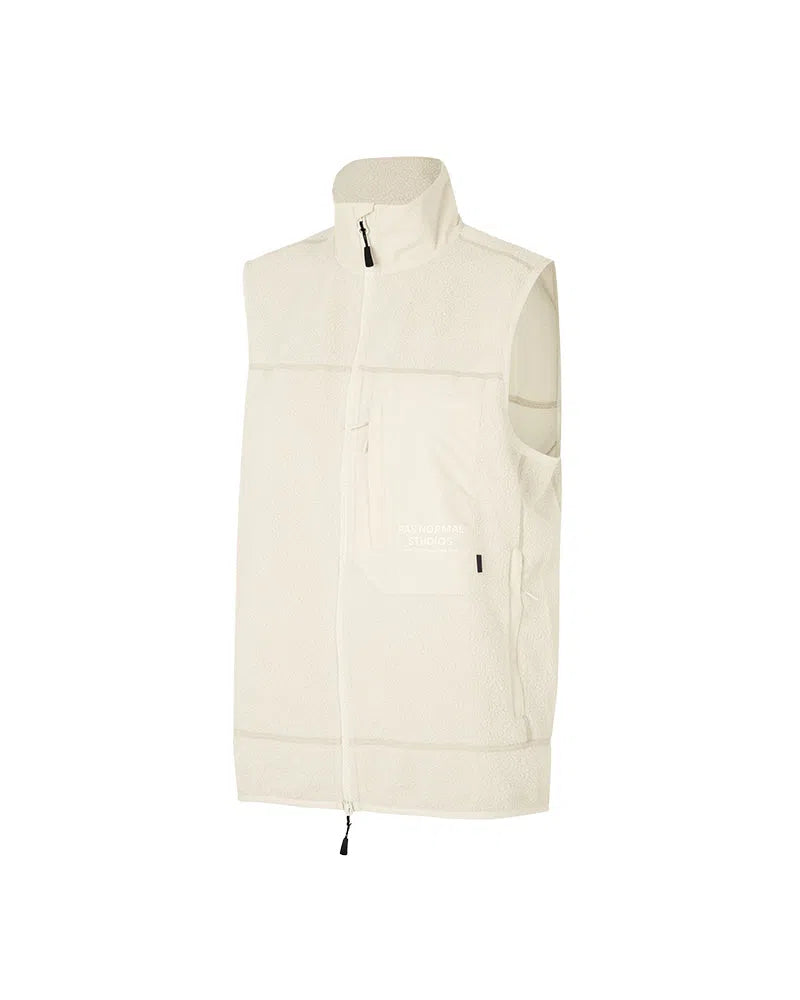 PAS NORMAL STUDIOS Off Race Fleece Gilet - Off White