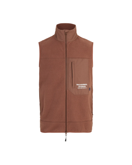 PAS NORMAL STUDIOS Off Race Fleece Gilet - Rust