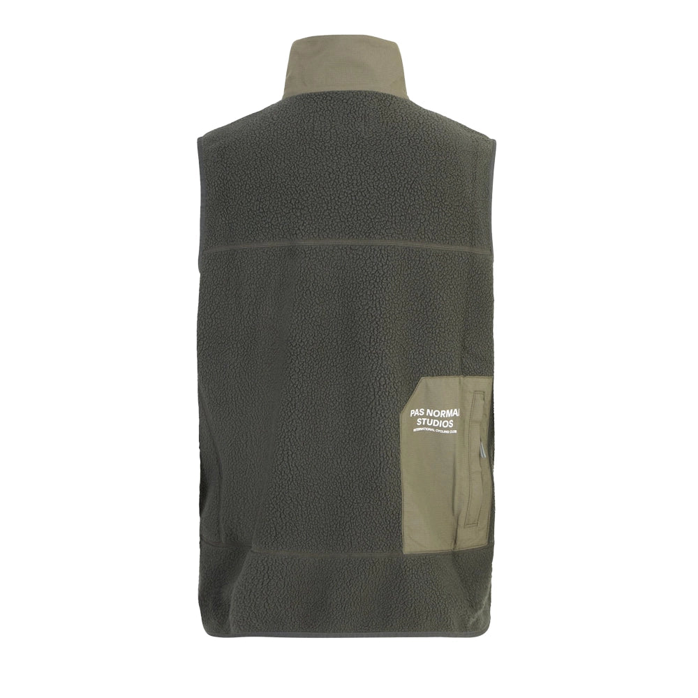 PAS NORMAL STUDIOS Off Race Fleece Vest - Dark Olive