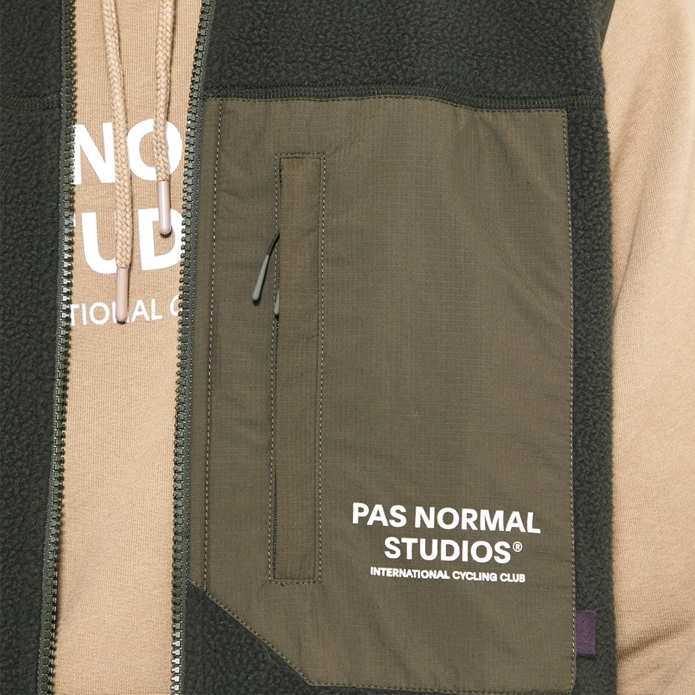 PAS NORMAL STUDIOS Off Race Fleece Vest - Dark Olive