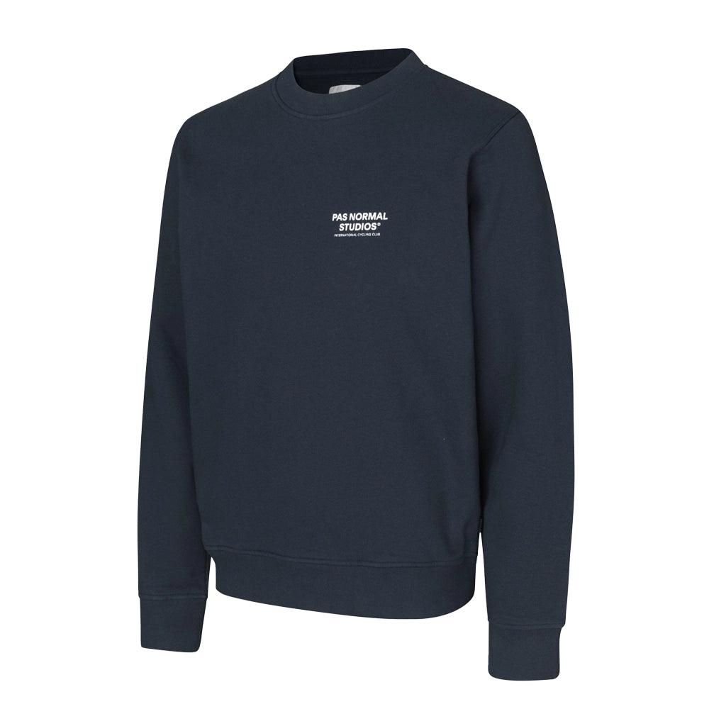 PAS NORMAL STUDIOS Off Race Small Logo Sweatshirt - Navy