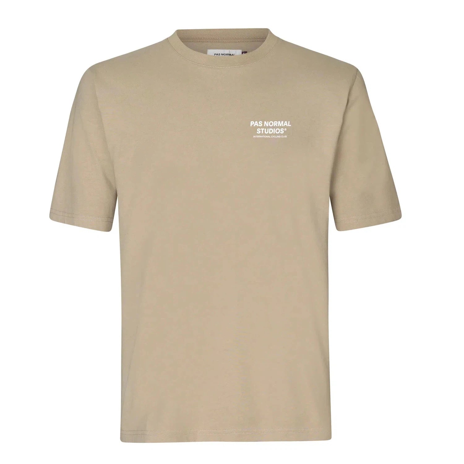 PAS NORMAL STUDIOS Off Race Small Logo Tshirt Short Sleeve - Beige/White