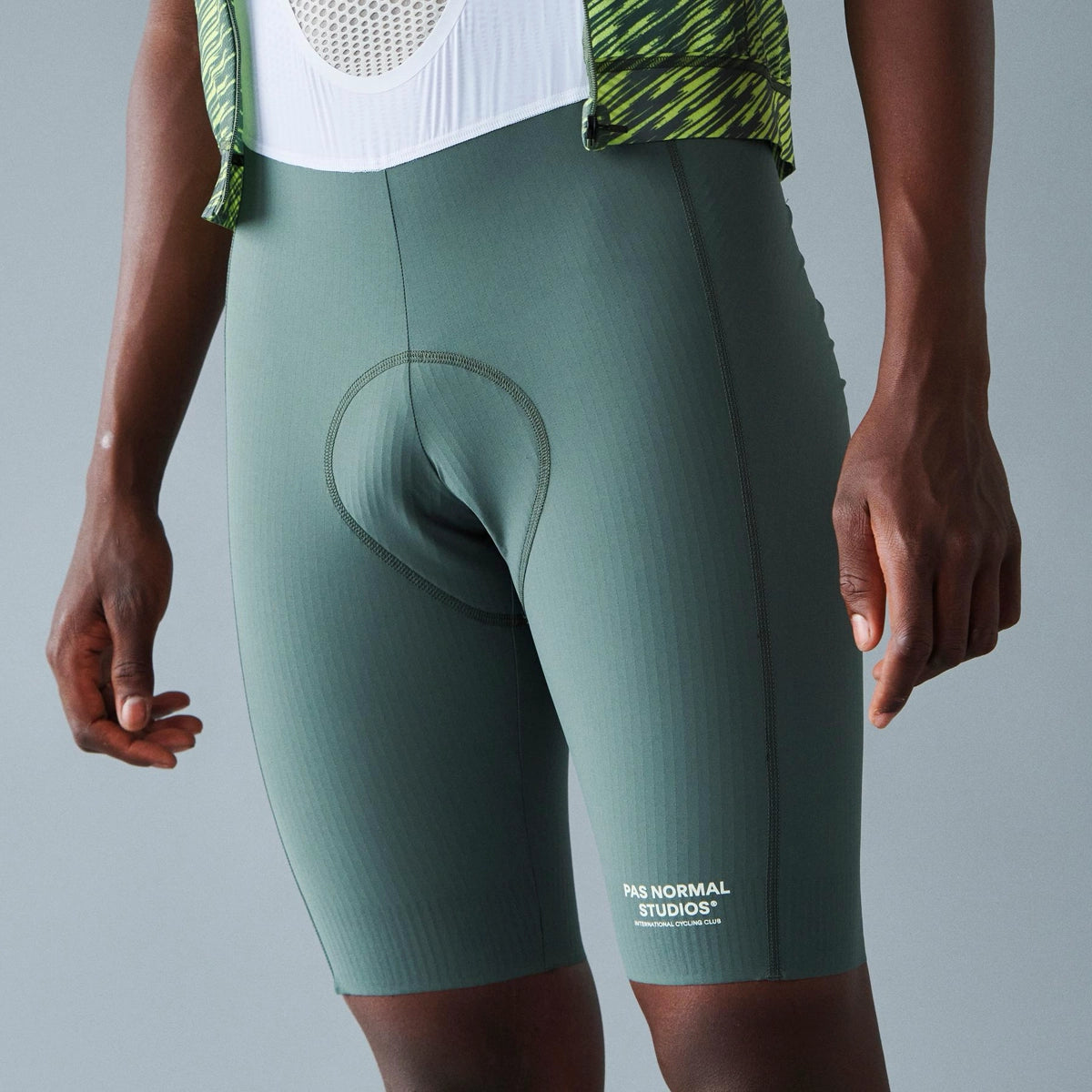 PAS NORMAL STUDIOS Solitude Bib Shorts SS24 - Dark Moss