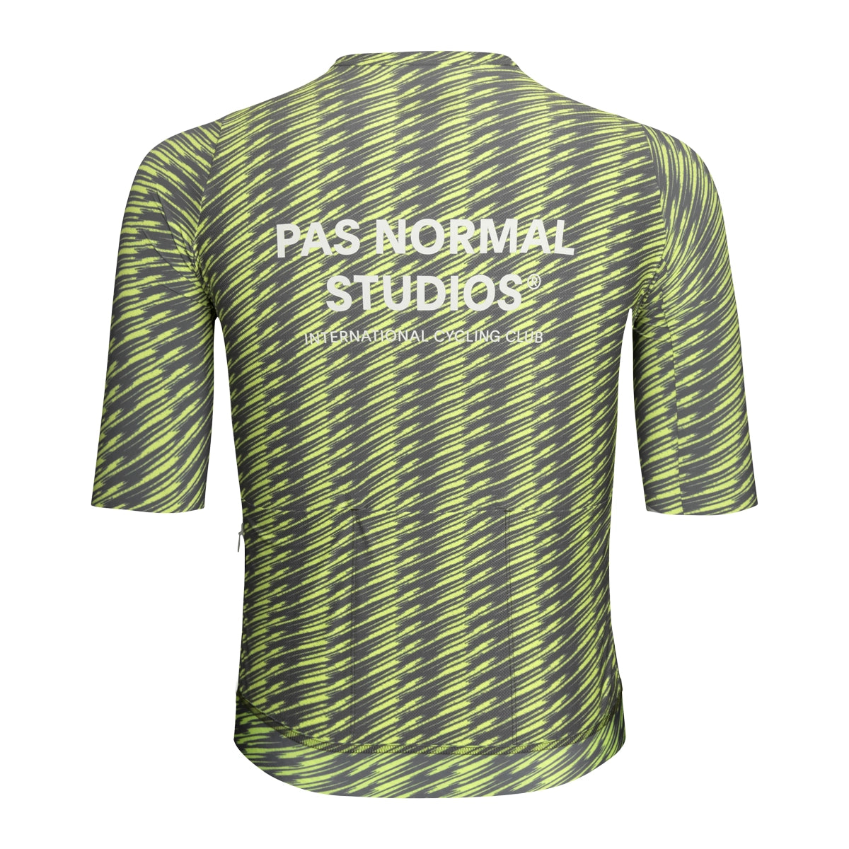 PAS NORMAL STUDIOS Solitude Jersey SS24 - Dark Moss/Lime Green