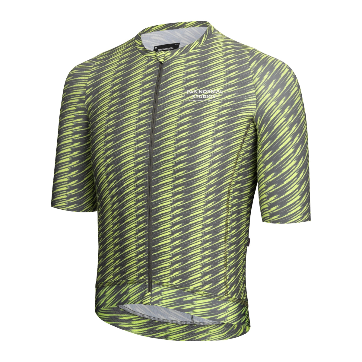 PAS NORMAL STUDIOS Solitude Jersey SS24 - Dark Moss/Lime Green