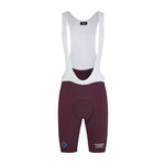 PAS NORMAL STUDIOS Solitude Logo Bib Shorts SS23 - Burgundy