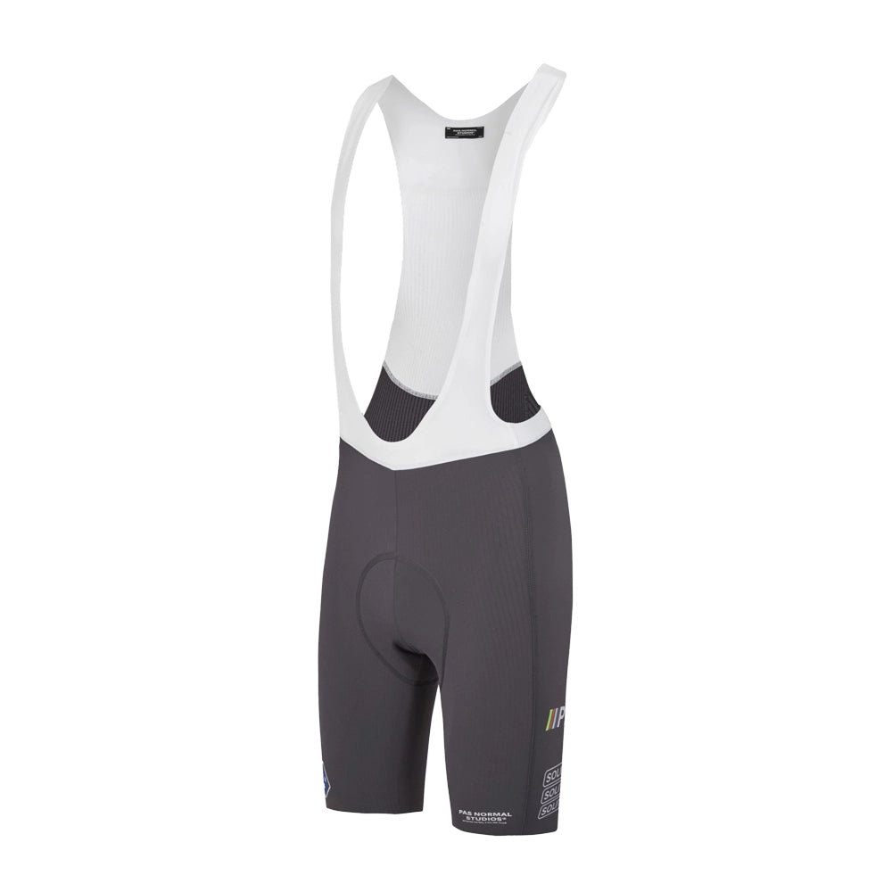 PAS NORMAL STUDIOS Solitude Logo Bib Shorts SS23 - Dark Grey