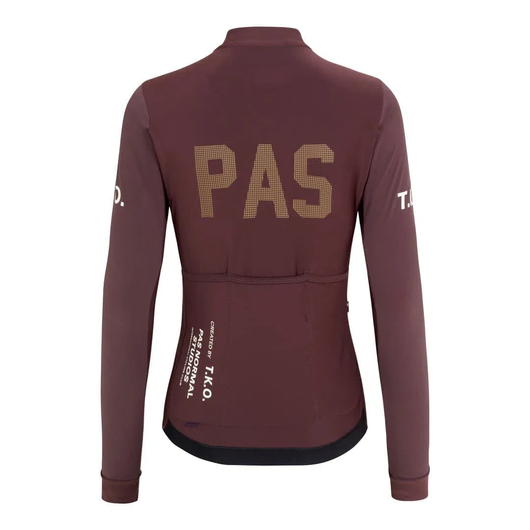 PAS NORMAL STUDIOS TKO Control Heavy Long Sleeve Women Jersey - Burgundy