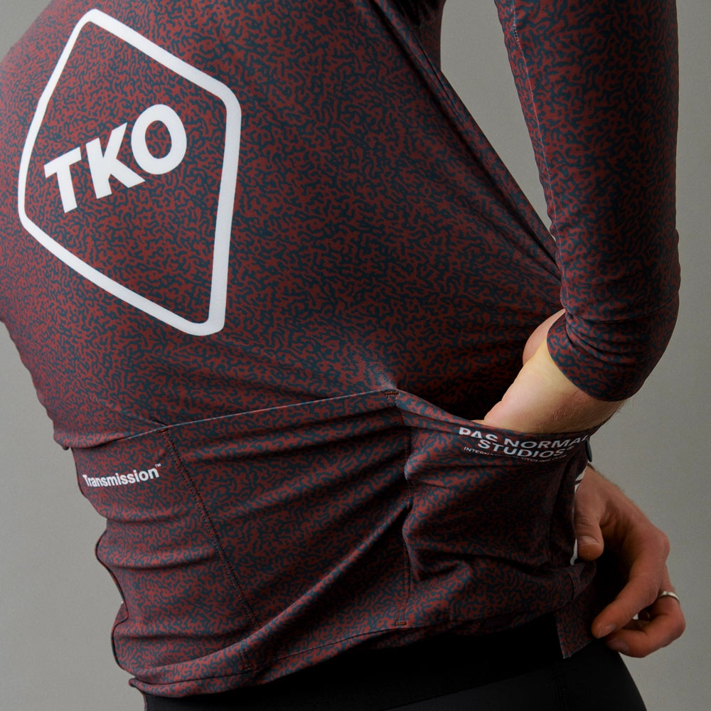 PAS NORMAL STUDIOS TKO Mechanism Long Sleeve Jersey AW23 - Mahogany Transmission