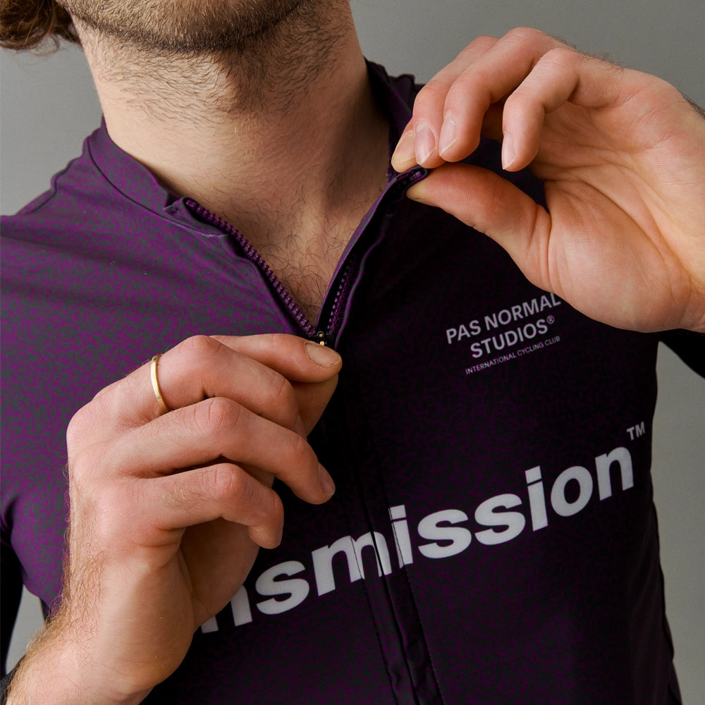 PAS NORMAL STUDIOS TKO Mechanism Short Sleeve Jersey AW23 - Dark Purple Transmission