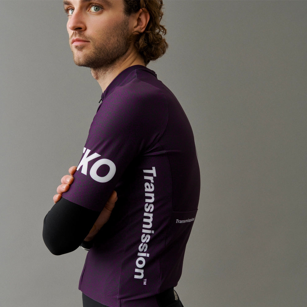 PAS NORMAL STUDIOS TKO Mechanism Short Sleeve Jersey AW23 - Dark Purple Transmission