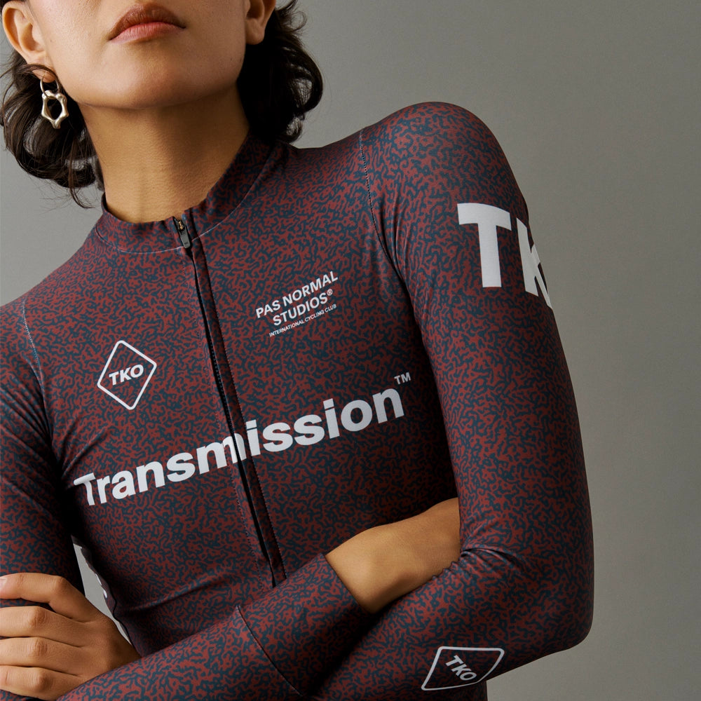 PAS NORMAL STUDIOS TKO Women Mechanism Long Sleeve Jersey AW23 - Mahogany Transmission