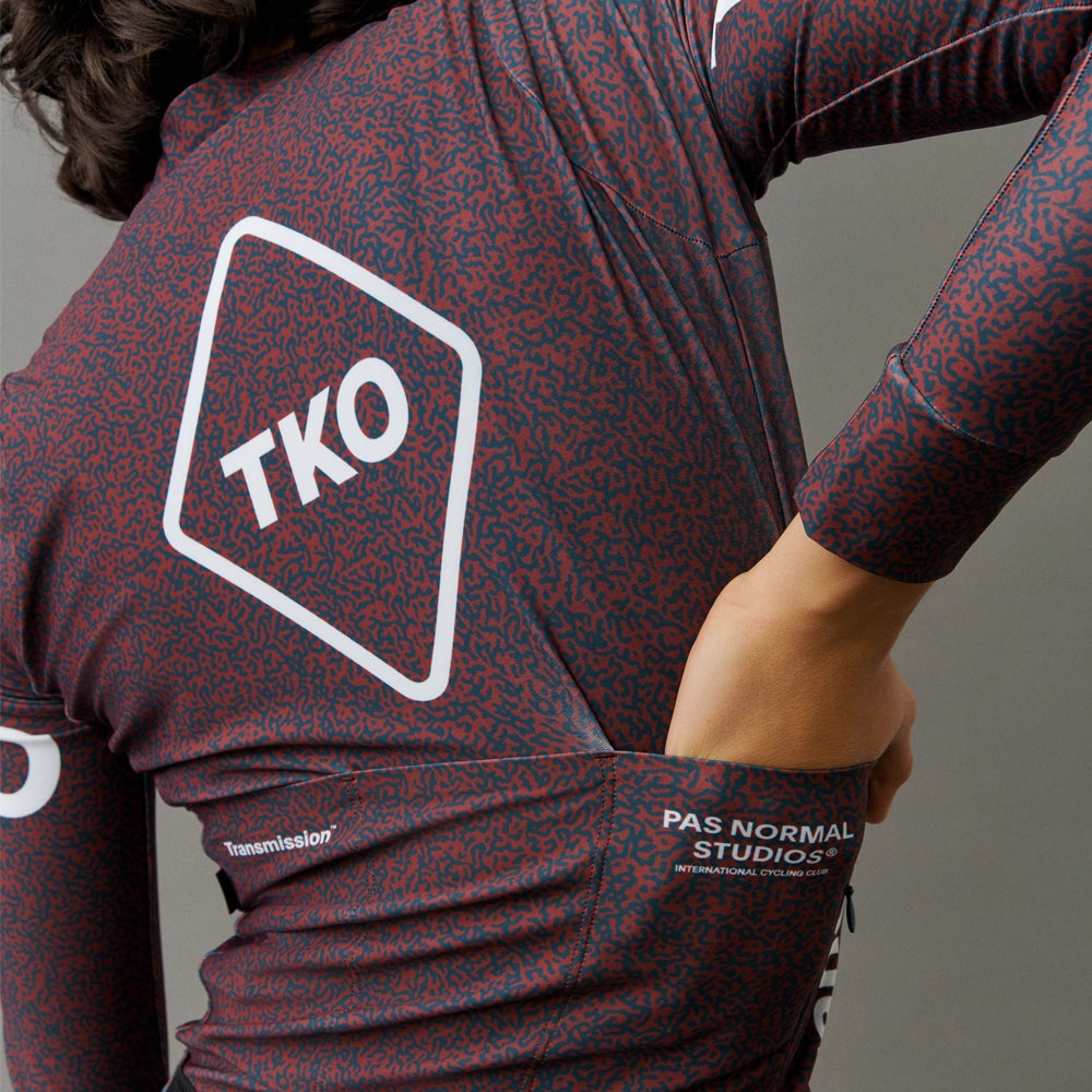 PAS NORMAL STUDIOS TKO Women Mechanism Long Sleeve Jersey AW23 - Mahogany Transmission