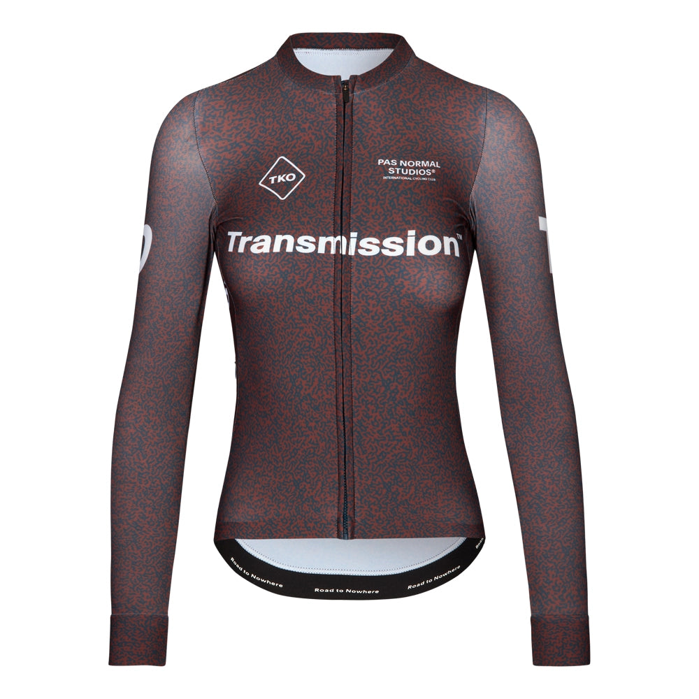 PAS NORMAL STUDIOS TKO Women Mechanism Long Sleeve Jersey AW23 - Mahogany Transmission