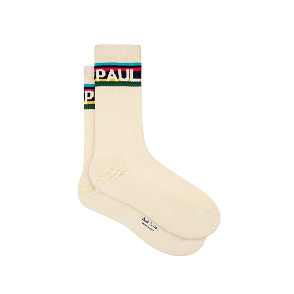 PAUL SMITH Ari Logo Socks - Beige-Casual Socks-5059970233630