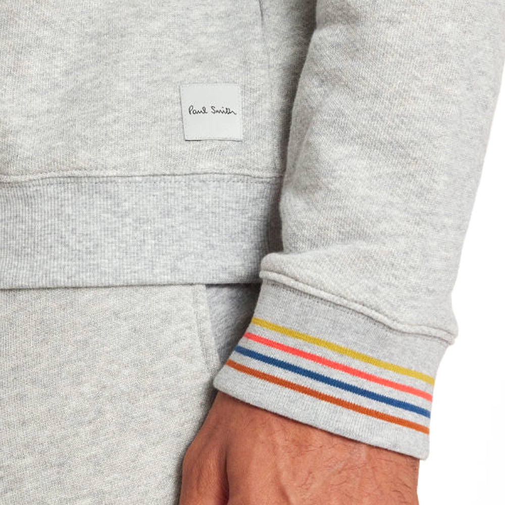 PAUL SMITH Artist Stripe Cuff LS Top - Grey-Sweatshirts-