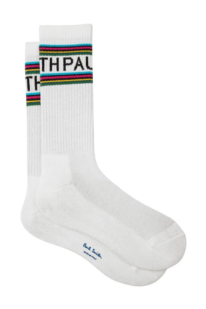 PAUL SMITH Big Logo Sock - Off White-Casual Socks-20657286