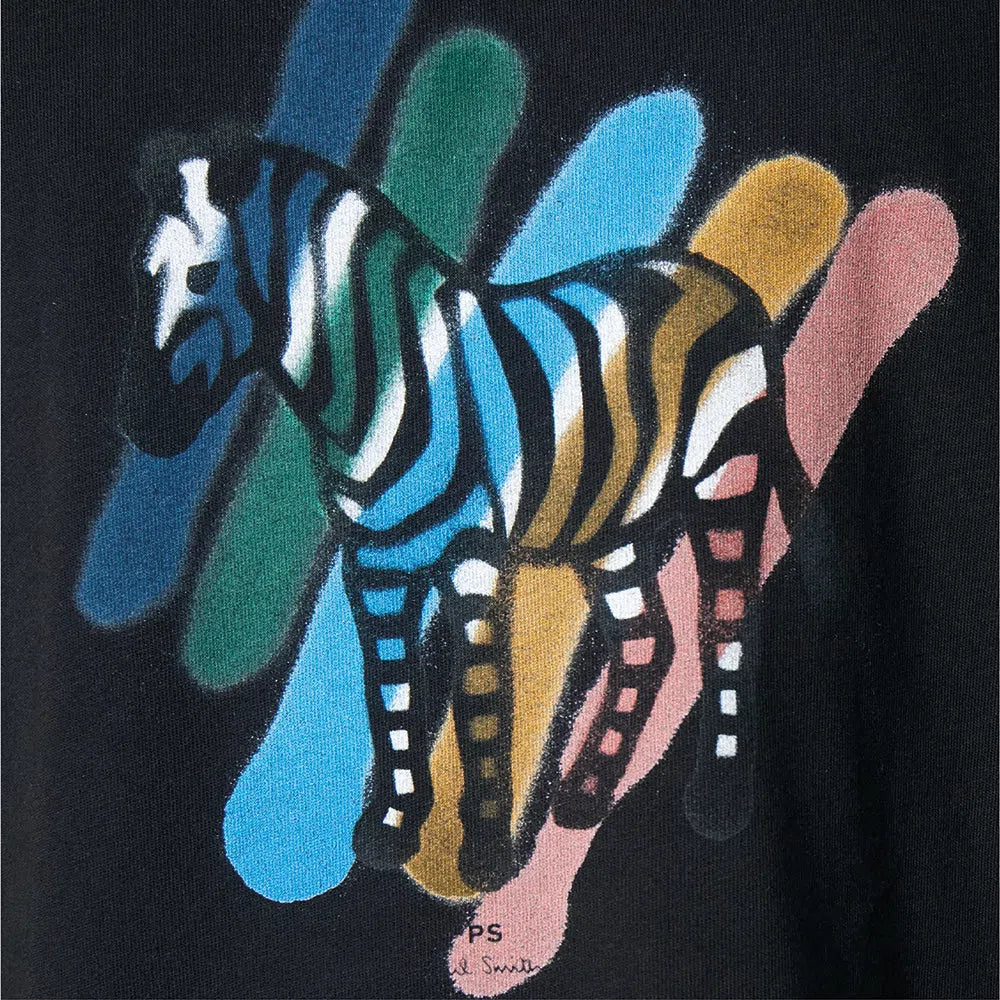 PAUL SMITH Broad Stripe Zebra Tshirt - Black-T-Shirts-