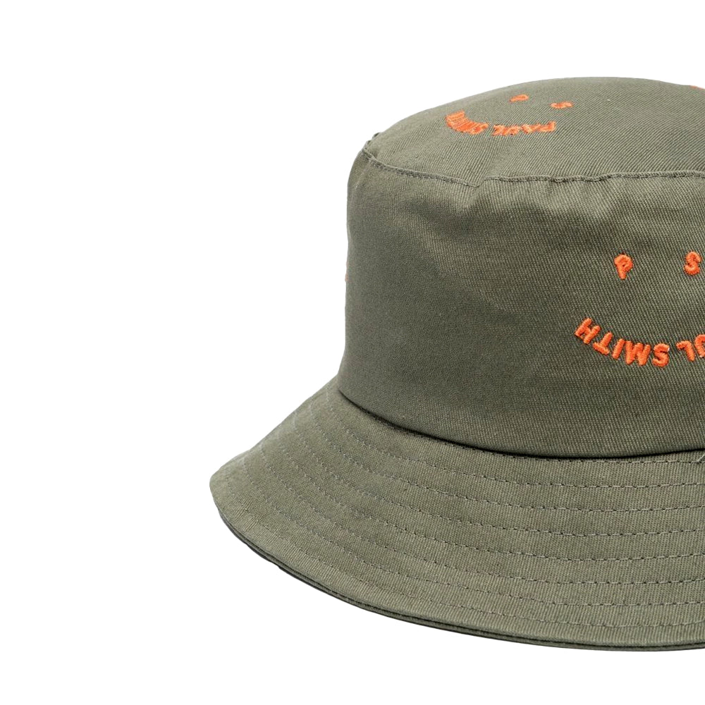 PAUL SMITH Bucket Hat Happy - Military Green-Caps-