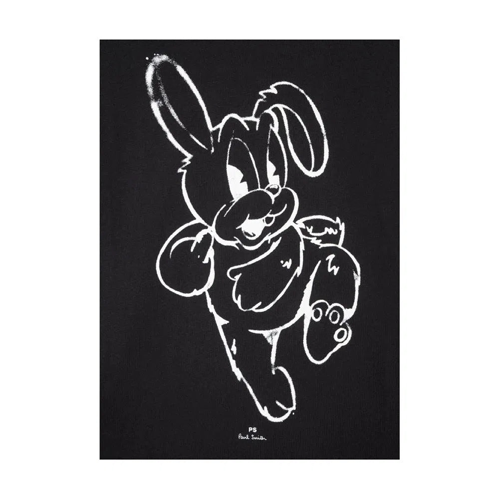 PAUL SMITH Chalk Rabbit TShirt - Black-T-Shirts-