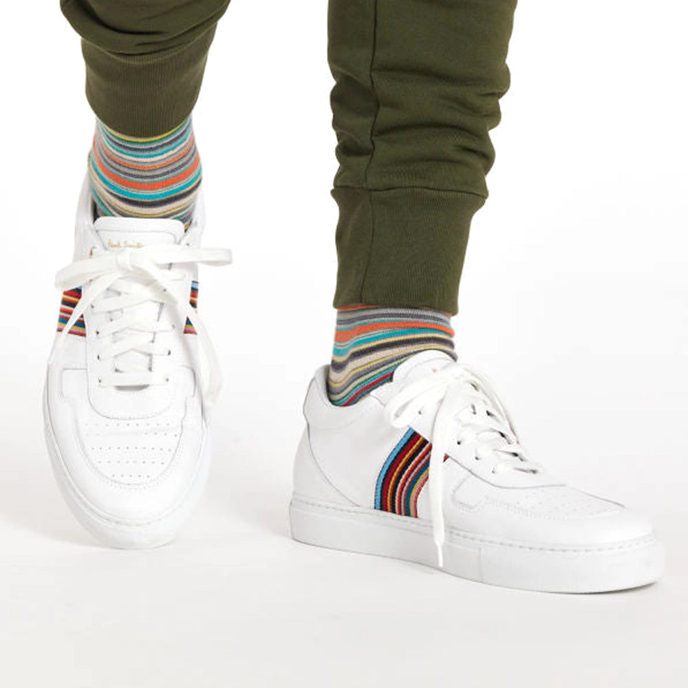 PAUL SMITH Fermi Signature Stripe Shoes - White-Casual Shoes-