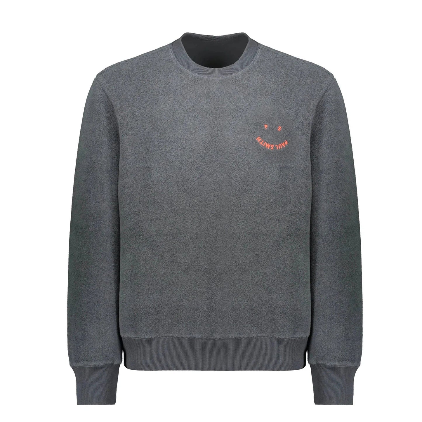 PAUL SMITH Fleece Sweatshirt Happy Emblem - Anthracite-Sweatshirts-5059674918659