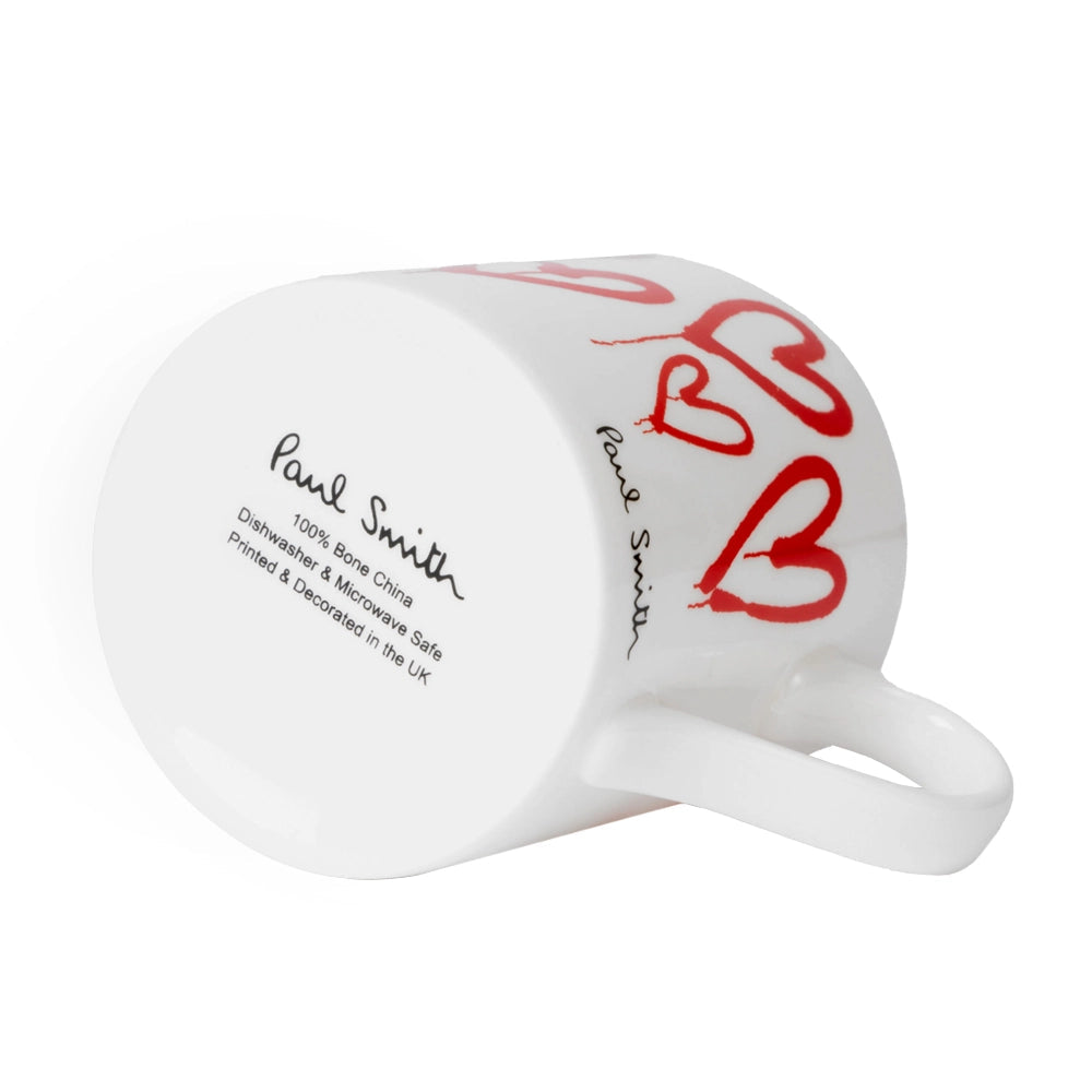 PAUL SMITH Graffiti Heart Mug - Bone-Coffee Mugs-5059970852121