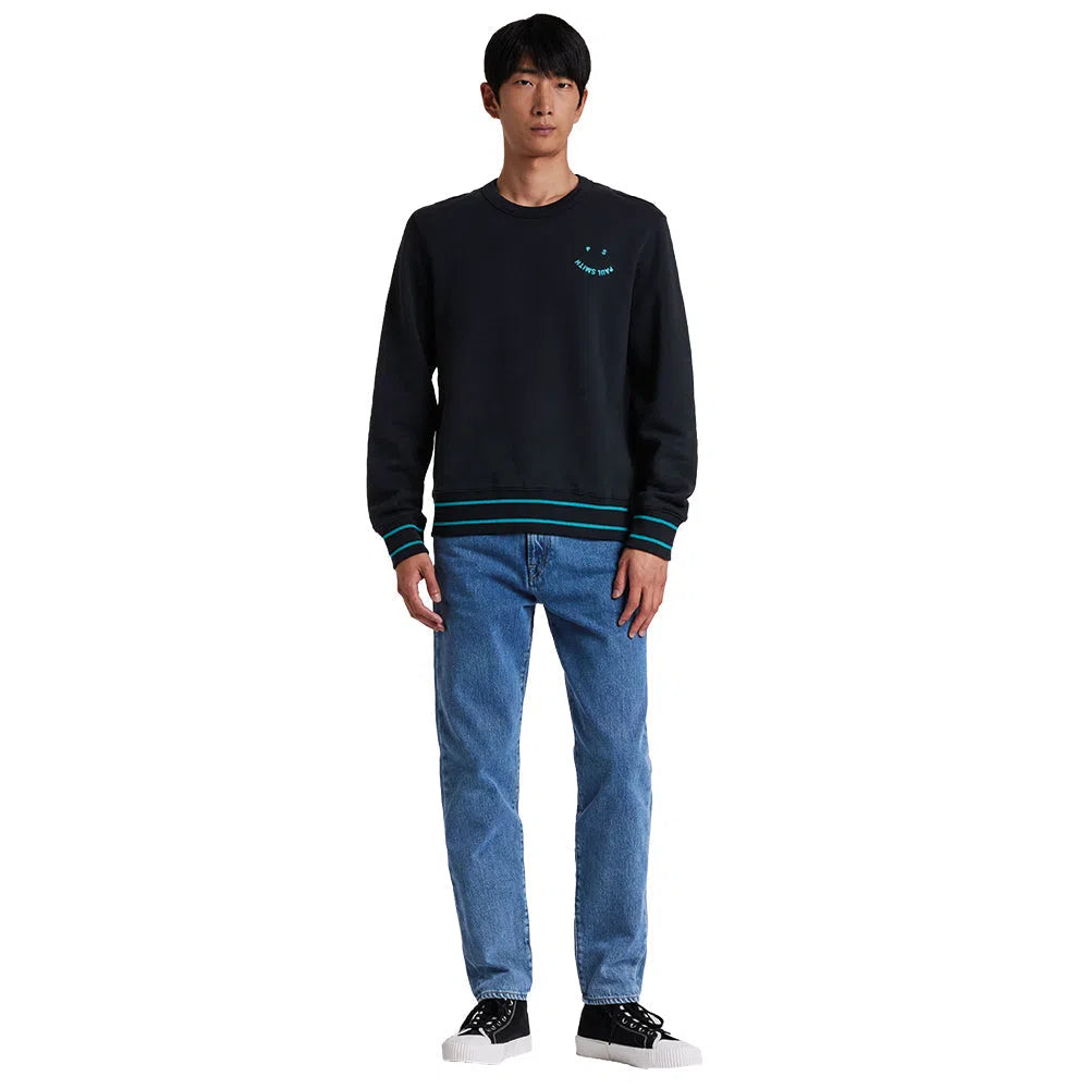 PAUL SMITH Happy Logo Sweatshirt - Black-Sweatshirts-