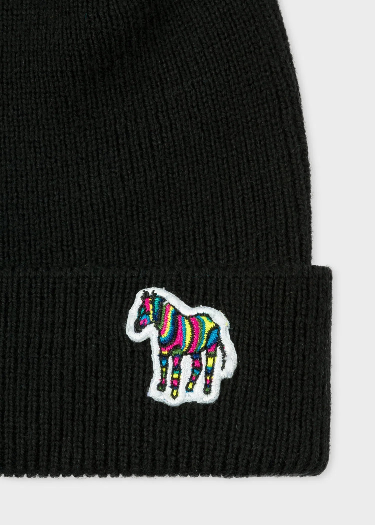 PAUL SMITH HAT Beanie Zebra - Black-Caps-19741830