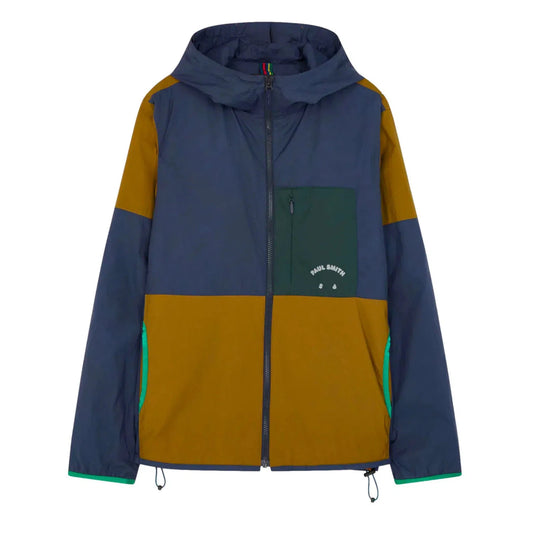 PAUL SMITH Hooded Packaway Jacket - Navy/Ocre-Casual Jackets-