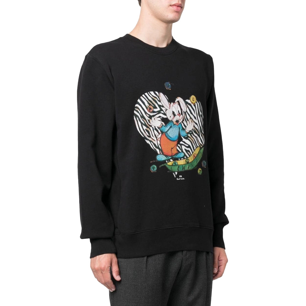 PAUL SMITH Juggling Bunny Sweatshirt - Black-Sweatshirts-