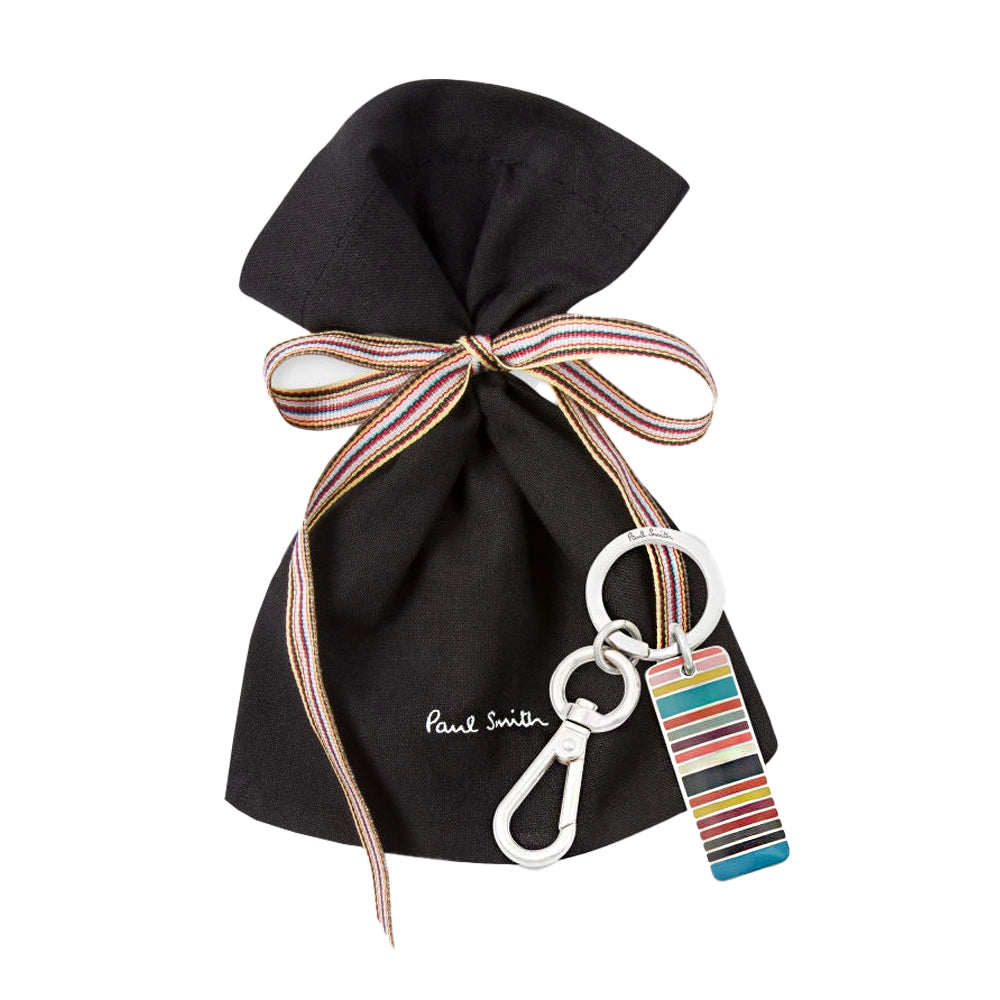 PAUL SMITH Key Ring Signature Stripe - Multi Coloured-Key Rings-5059970850318