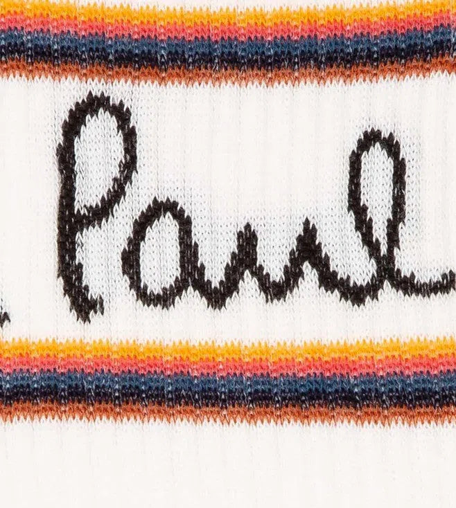 PAUL SMITH Logo Socks - White-Casual Socks-12956806