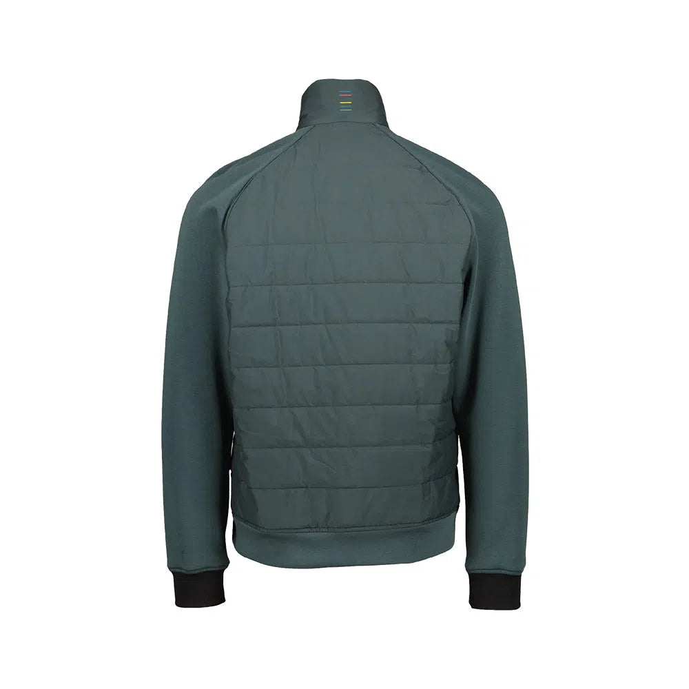 PAUL SMITH Mixed Media Jacket - Bottle Green-Casual Jackets-