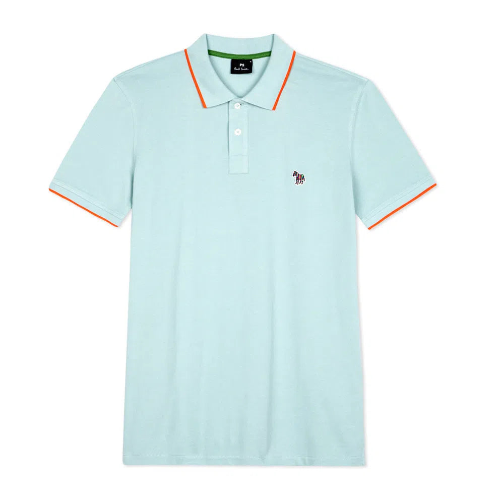 PAUL SMITH Polo Reg Fit SS Zebra Badge - Blue-Sweatshirts-19041158