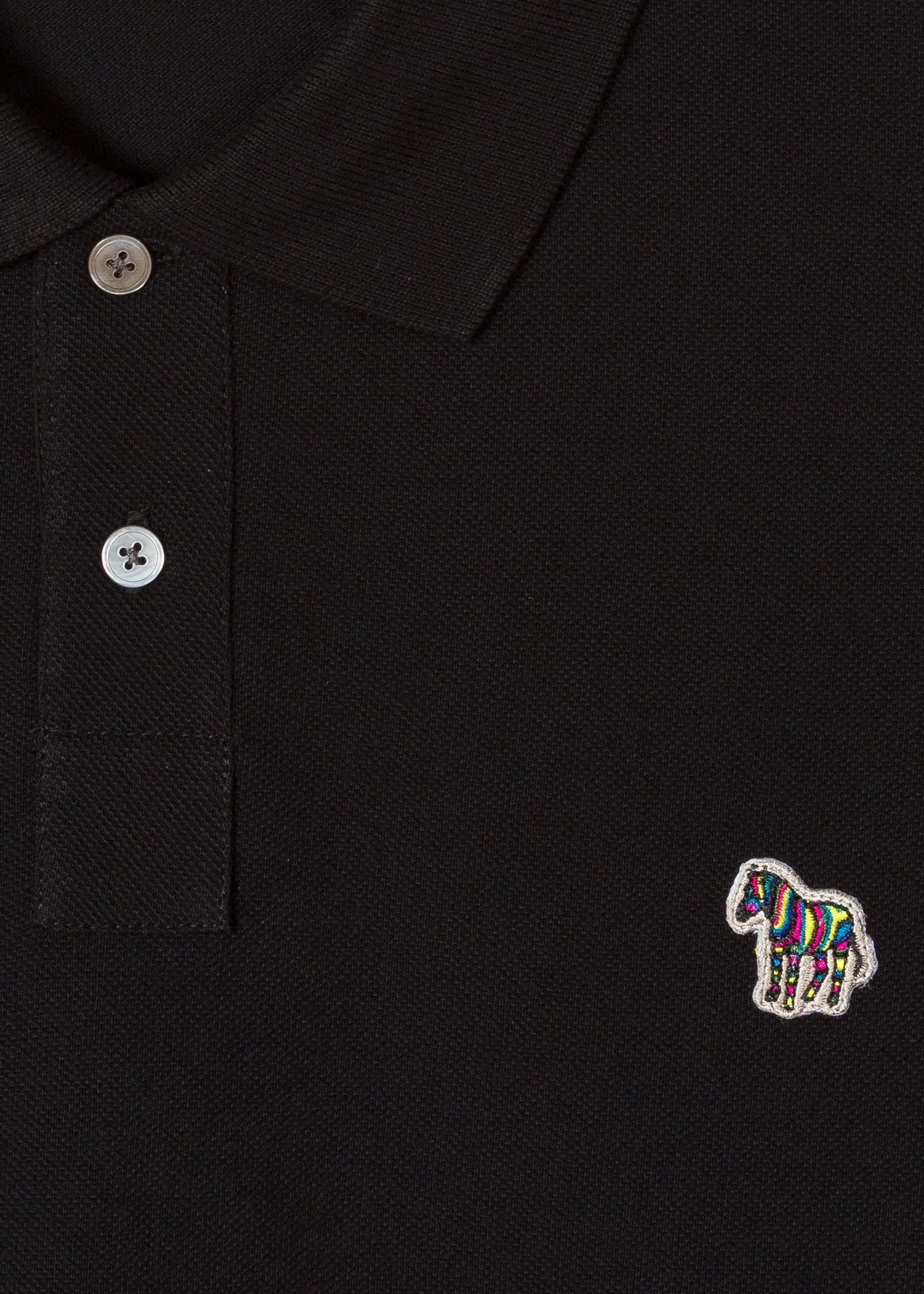 PAUL SMITH Polo Shirt Reg Fit SS Zebra - Black-T-Shirts-