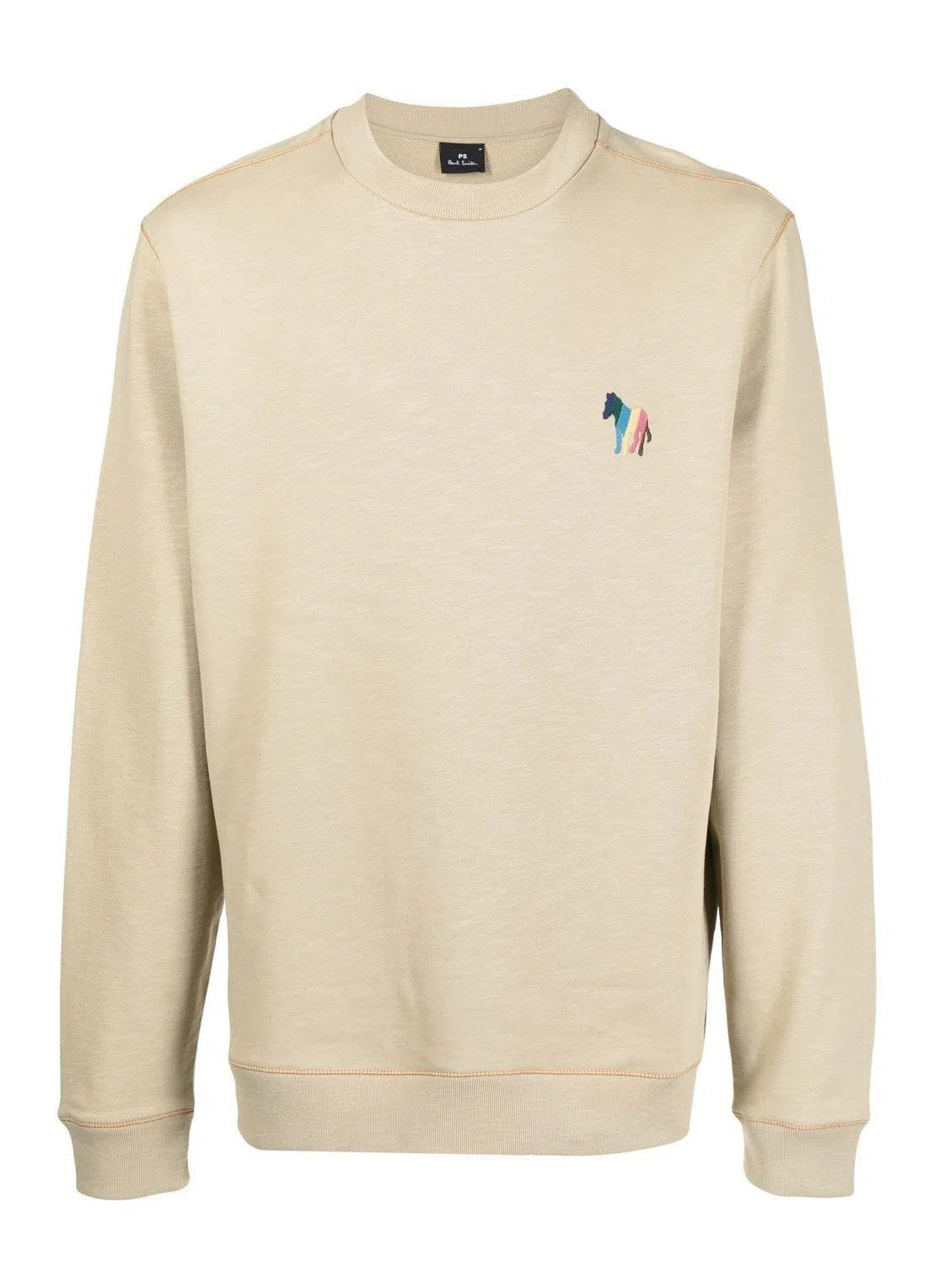 PAUL SMITH Reg Fit Sweatshirt Zebra Logo Stripe - Light Beige